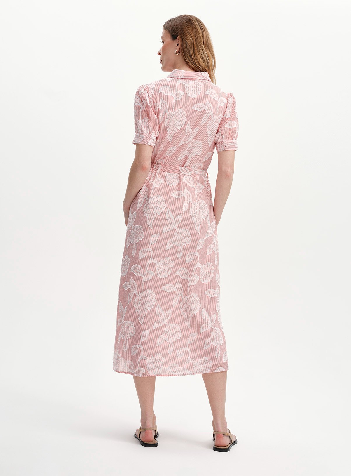 FINERY Mariah Floral Stripe Shirt Dress 14 - Image 6 thumbnail